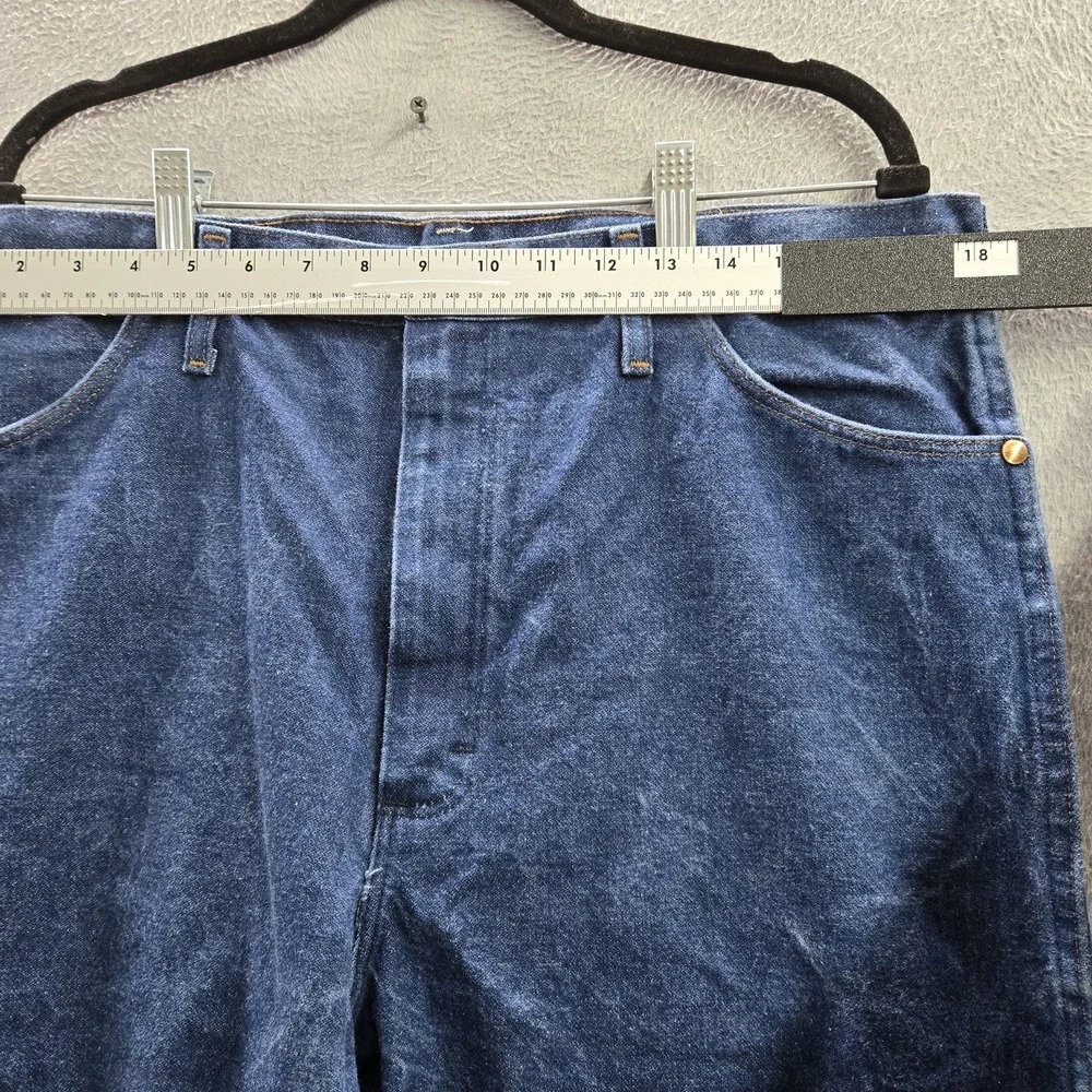 Wrangler‎ Men Jeans 38X36 Blue Denim 13MWZ Cowboy Cut Original Fit Button Rivet